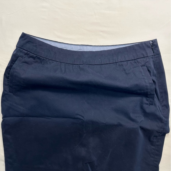 LLBean favorite fit cotton skirt two front pocket side zipper petite size 8 - Picture 6 of 9